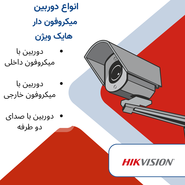 انواع دوربین میکروفون دار هایک ویژن
